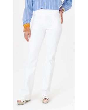 Renuar Pull On Bootcut Pant - White