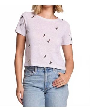 Chaser Brand Tossed Horses Short Sleeve Tee - Blue