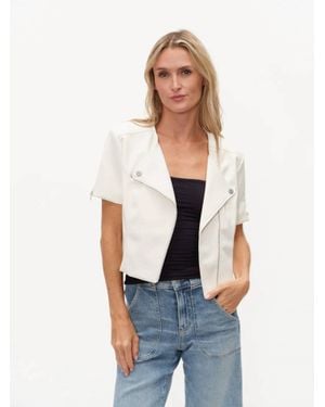 Six Fifty Frankie Short Sleeve Vegan Jacket - White