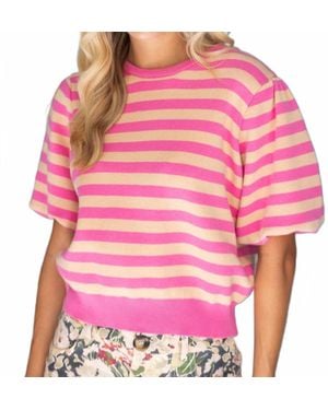 Voya Crew Style Printed Soft Top - Pink