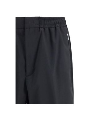 Laminar Polyester Casual Pants - Black