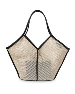Hereu Calella Net Unlined Woven Tote Handbag - Natural
