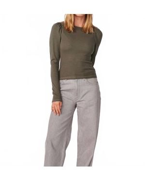 Sundry Puff Long Sleeve Top - Multicolor