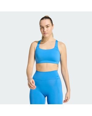 adidas Optime Workout Medium Support Bra - Blue