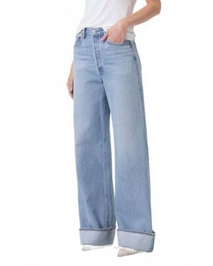 Agolde Dame High Rise Wide Leg Jeans - Blue