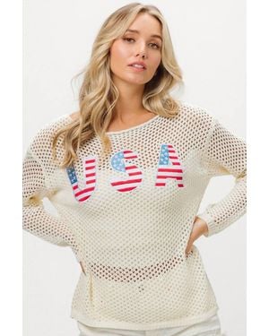 Bibi Usa Open Knit Top - Multicolor