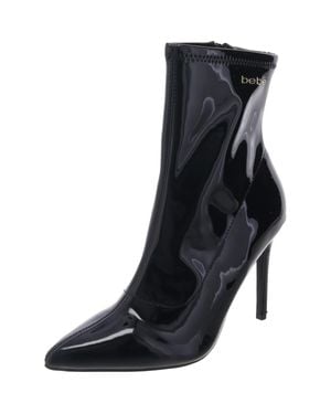 Bebe Kandey Zipper Pointed Toe Ankle Boots - Black
