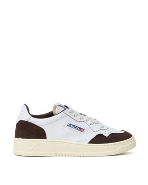Autry Mahogany Medalist Low Leather Sneakers - White