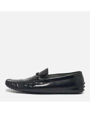 Tod's Leather Double T Loafers - Black