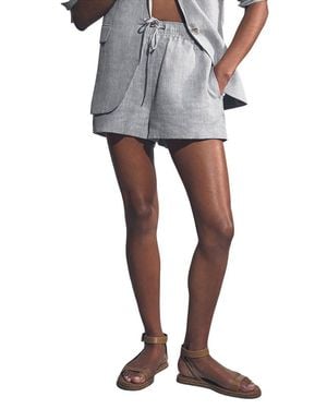 Reiss Willow Linen-Blend Short - Gray
