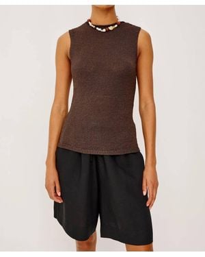 Rails Merit Open-Weave Sweater Top - Black