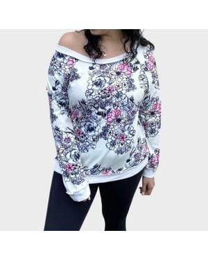 She & Sho Daisy Slouchy Sweater - Blue