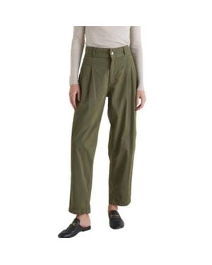 Edwin Jeans Isla Pleated Barrel Leg Trouser Pant - Green
