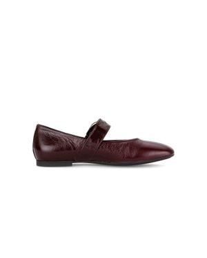 Gabor Flat Ballerina Shoes - Brown
