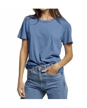 PERFECTWHITETEE Harley Short Sleeve Boxy Crew Tee - Blue