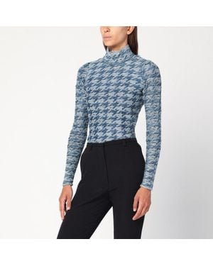 DIESEL Patterned Turtleneck Sweater - Blue