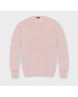 Sid Mashburn Long Sleeve Crewneck Sweater - Pink