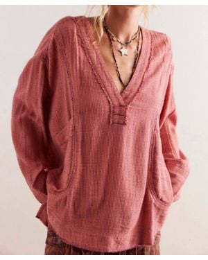 Free People By The Shore Shirt - Red