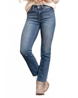 LOVERVET Masterfully High Rise Slim Straight Jeans - Blue