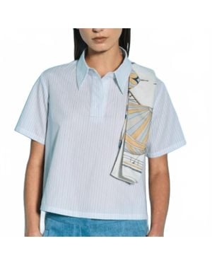 WE-AR4 Crew Short Sleeve Stripe Shirt - Blue