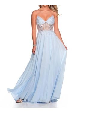 Dave & Johnny Sexy Formal Prom Dress - Blue