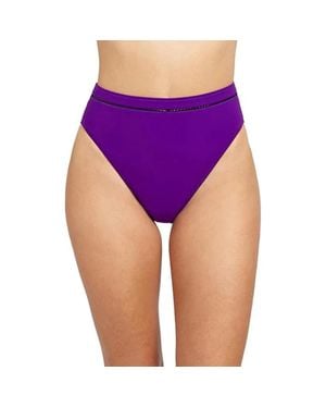 Gottex Free Sport Bikini Bottom High-Waisted Swimwear Dsgl612 - Purple