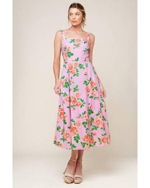 TRUEDAMES Time For Team Woven Midi Dress - Pink