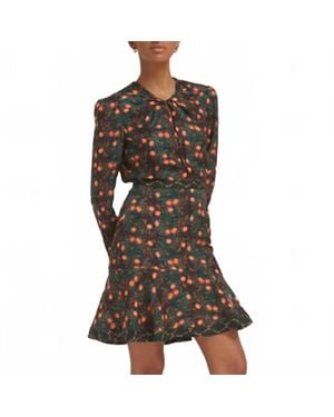 Saloni Claudia Short Dress - Brown