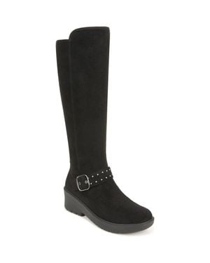 Bzees Brandy I7221F1- Suede Knee-High Boots Lion962 - Black