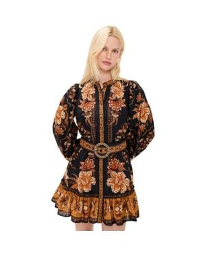 FARM Rio Majestic Garden Mini Dress - Brown
