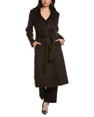 Reiss Freja Wrap Blind Seam Wool-Blend Coat - Black