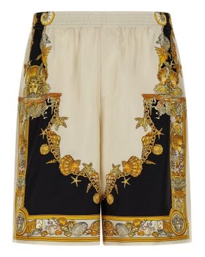 Versace Silk Bermuda Shorts - Black