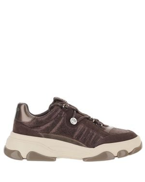 Pinko Athena Leather Sneakers - Brown