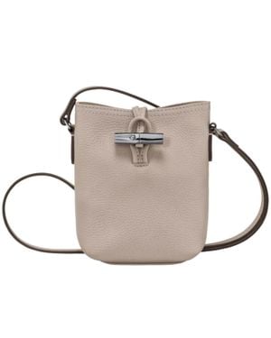 Longchamp Le Roseau Essential Bucket Xs Crossbody Bag - Gray
