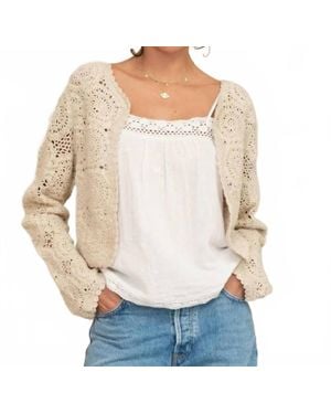 M.A.B.E Maci Crochet Jacket - White