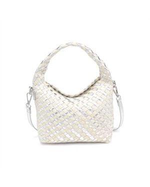 Moda Luxe Jessamine Woven Crossbody Bag - White