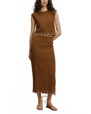 Veronica Beard Kessan Top - Brown