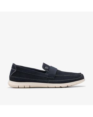 Clarks Flexway Band Suede - Blue