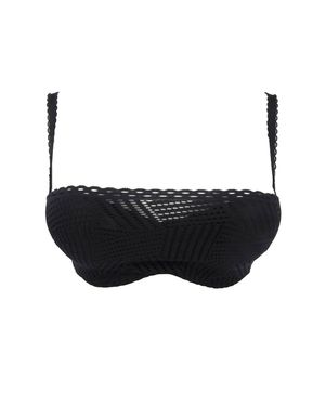 Antigel Boudoir de Filles Tressage Strapless Bra - Black
