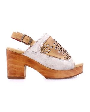 Bed Stu Jinkie Platform Heel Sandals - White