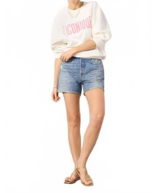 Clare V. Iconique Oversized Sweatshirt - Blue