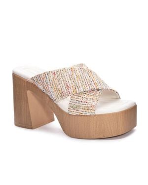 Chinese Laundry Arling Platform Slide Sandals - White