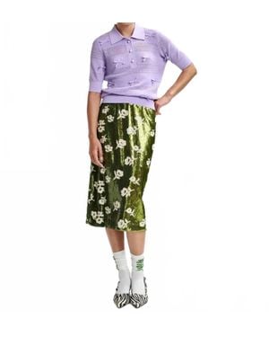 Essentiel Antwerp Jorinda Sequin Skirt - Green