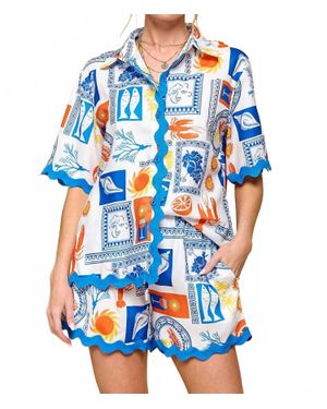 Cezele Capri Short Set - Blue