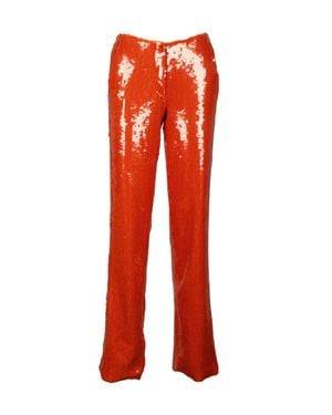 LAQUAN SMITH Sequin Pants - Red