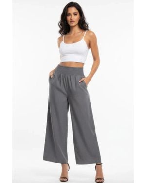 TRUEDAMES Lightweight High-Waisted Wide-Leg Lounge Pants - Blue