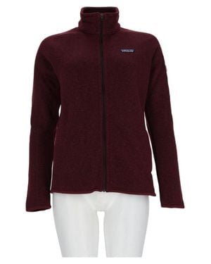 Patagonia Bordeaux Sports Jacket With High Collar And Fitted Silhouette - Red