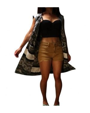 StandAwt Disko Reversible Rave Kimono With Sleeves - Brown