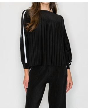 Joh Jaline Pleated Top - Black