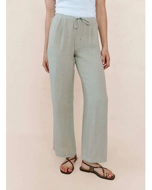 Bella Dahl Beach Pant With Lattice Stripe - Natural